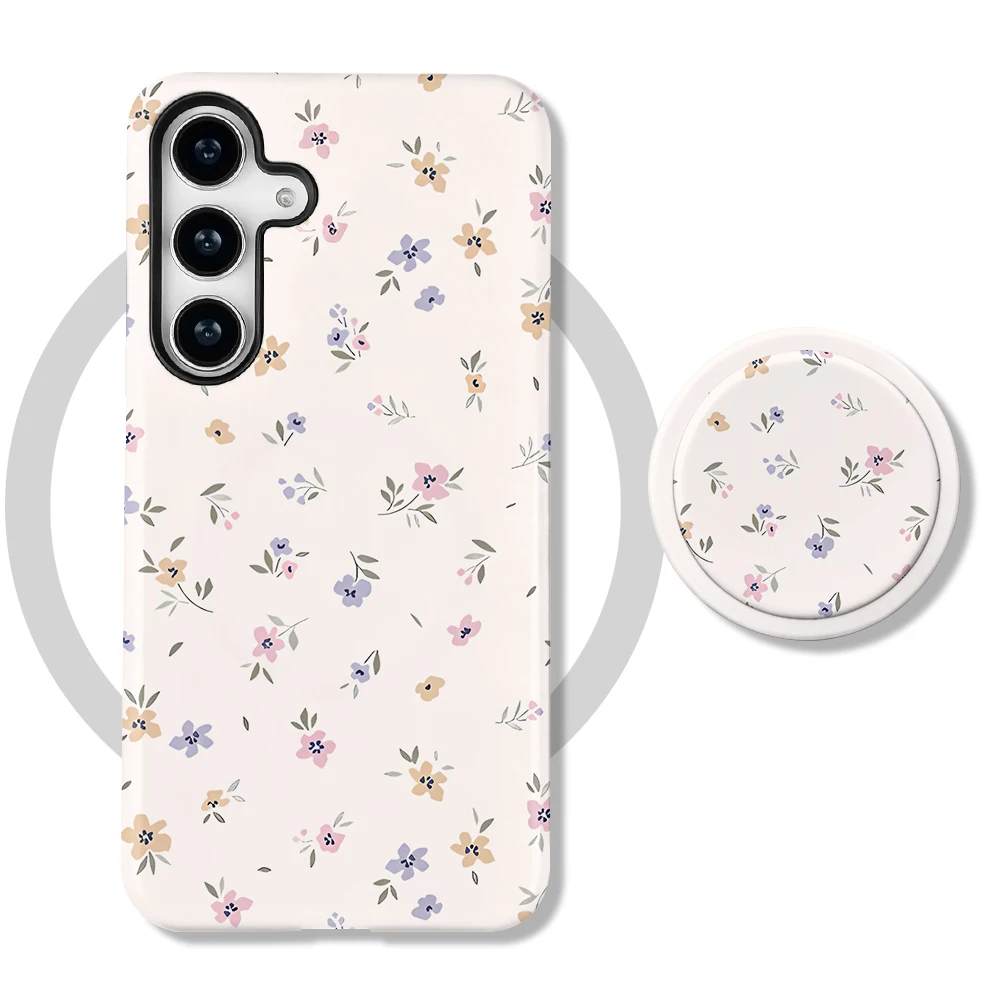 Galaxy S26 Case Lilac Petals MagSafe with Grip Stand - image 6