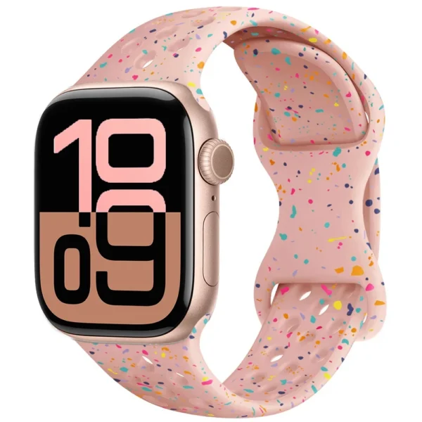 Breathable Sport Band for Apple Watch Series 12/11/10 46mm Air Sport - Glossy Pink