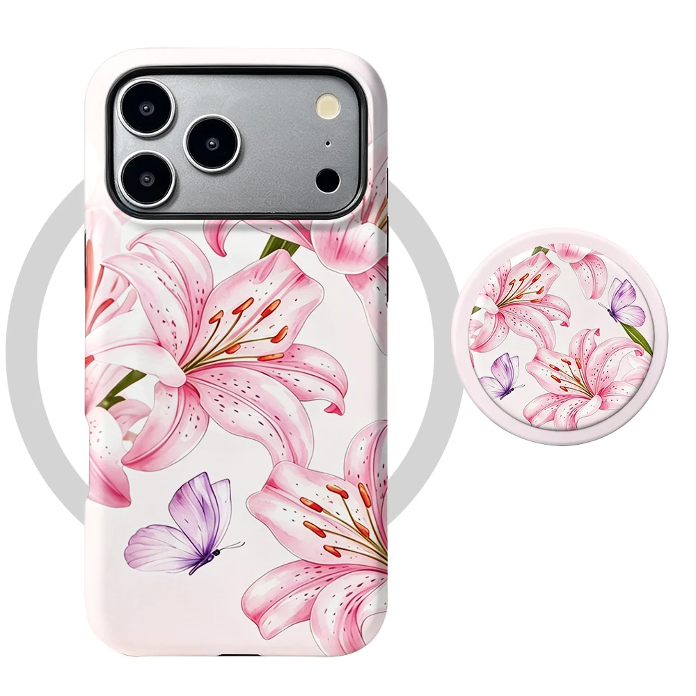 Xiaomi 15 Pro Hülle Pink Bloom MagSafe mit Griffständer - image 6