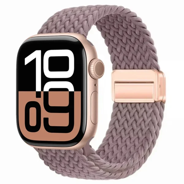 Geflochtenes Armband mit Magnet für Apple Watch 38mm 40mm 41mm Braid Magnet - Rauchlila