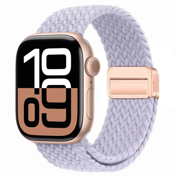 Geflochtenes Armband mit Magnet für Apple Watch 38mm 40mm 41mm Braid Magnet - Nebellila