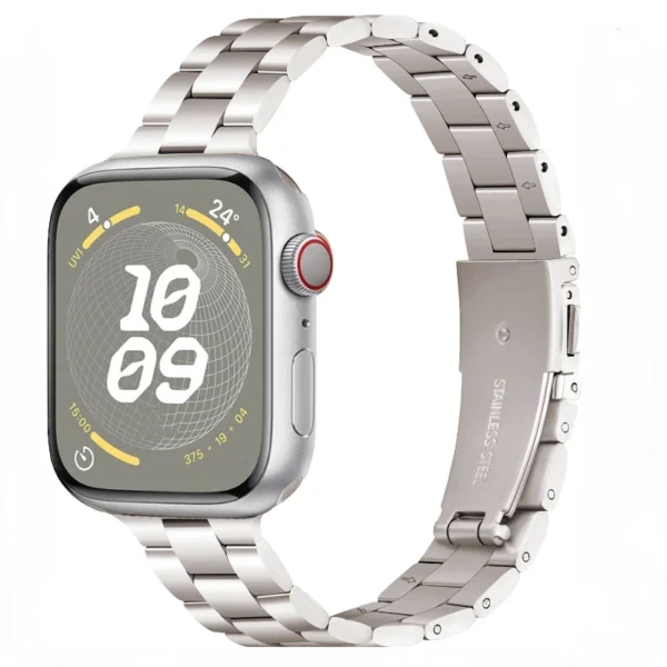 Slim Steel Bracelet for Apple Watch Series 12/11/10 46mm Slim - Moonglow