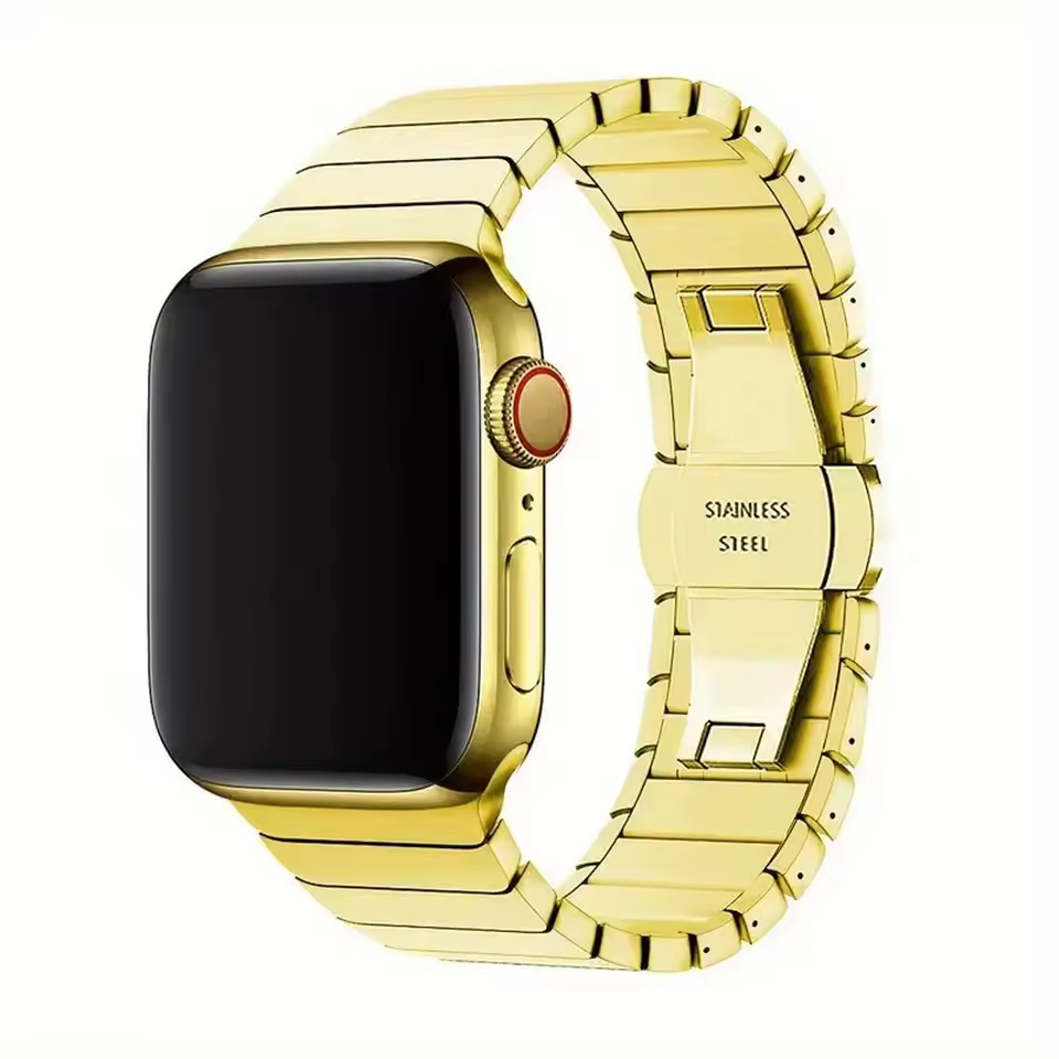 Correa de acero inoxidable para Apple Watch 42mm 44mm 45mm - Dorado