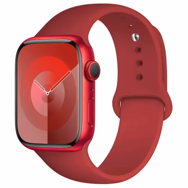 Bracelet sport en silicone pour Apple Watch Ultra Series 4/3/2/1 49mm - Rouge rosé