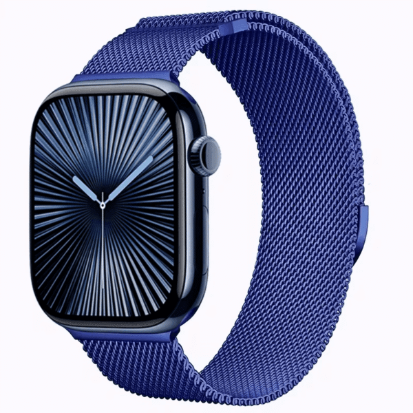 Bracelet milanais pour Apple Watch Series 12/11/10 42mm - Bleu