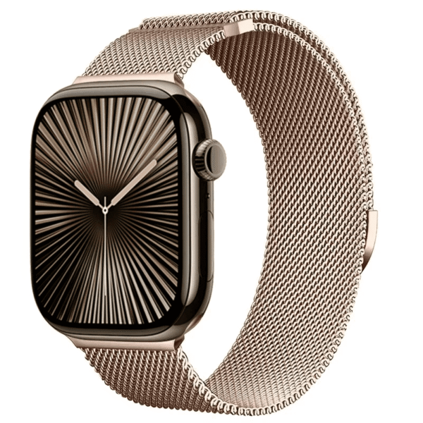 Milanaise Armband für Apple Watch Series 12/11/10 46mm - Retro-Gold