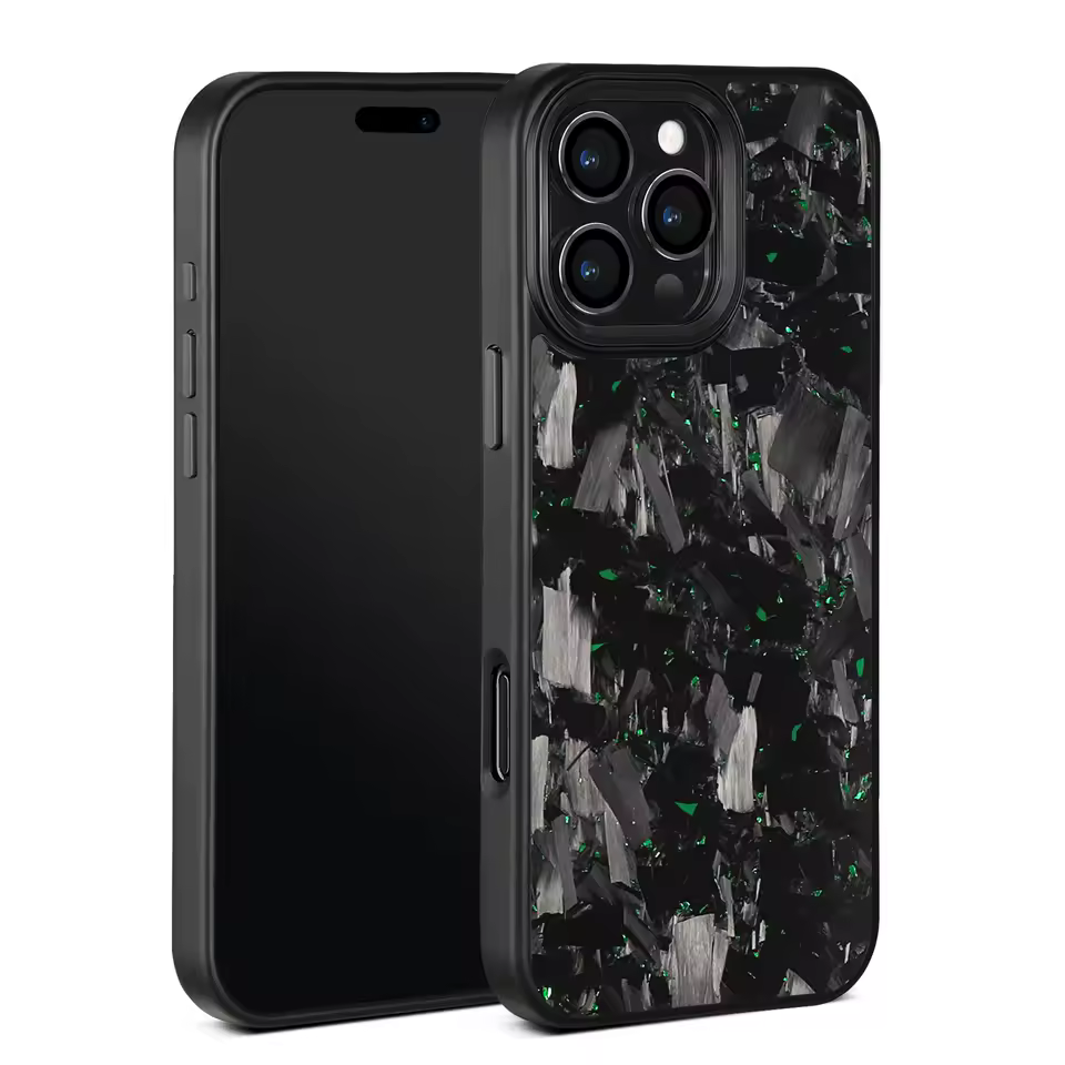 iPhone 12 Carbon Fibre Case CarbonEdge MagSafe 2026 Edition - Green