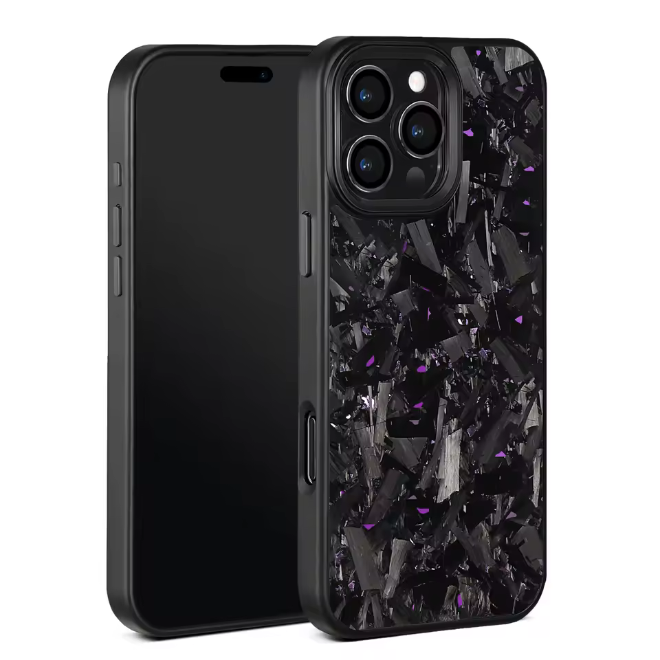 iPhone 12 Carbon Fibre Case CarbonEdge MagSafe 2026 Edition - Purple
