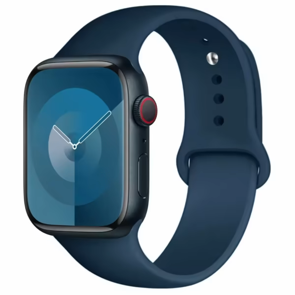 Silicone Sport Band for Apple Watch 38mm 40mm 41mm - Deep Blue