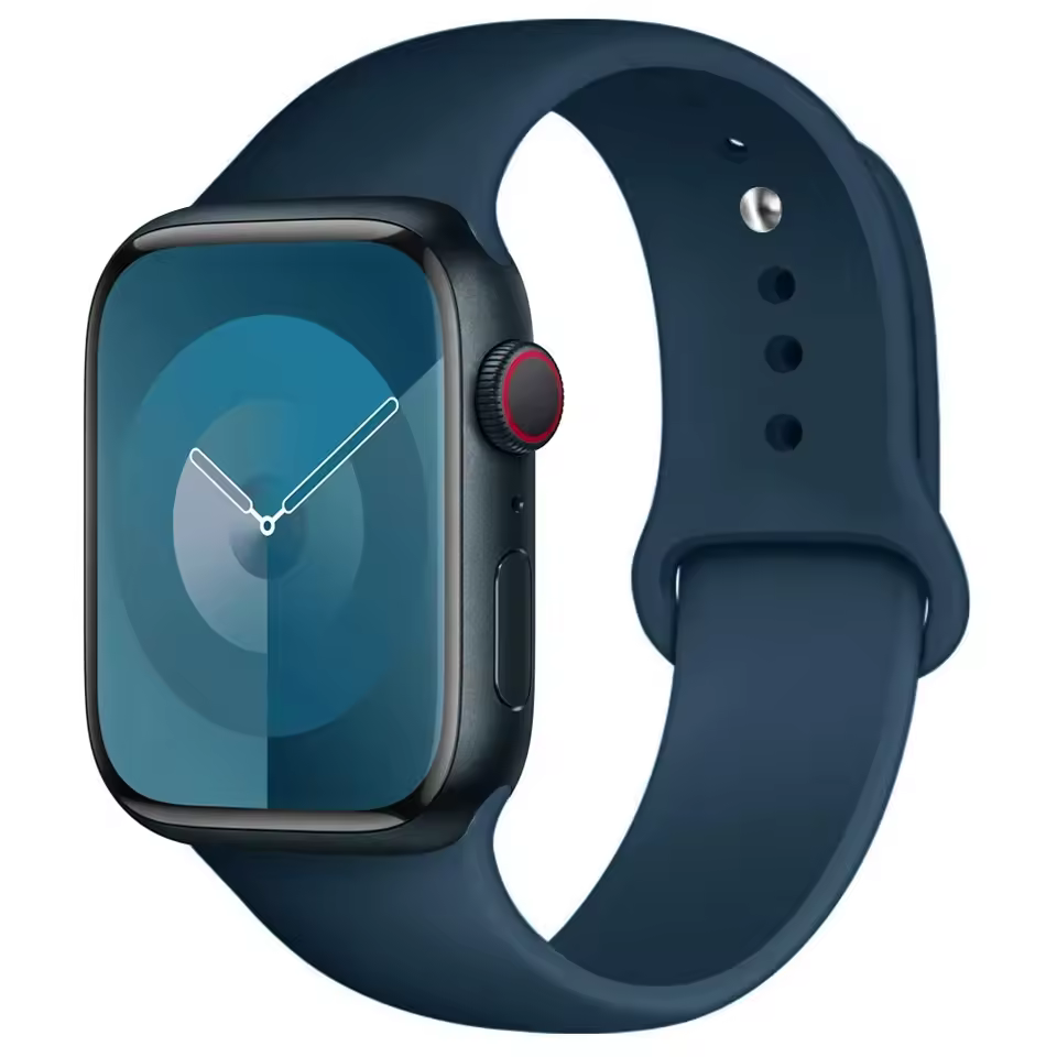 Silicone Sport Band for Apple Watch 38mm 40mm 41mm - Deep Blue