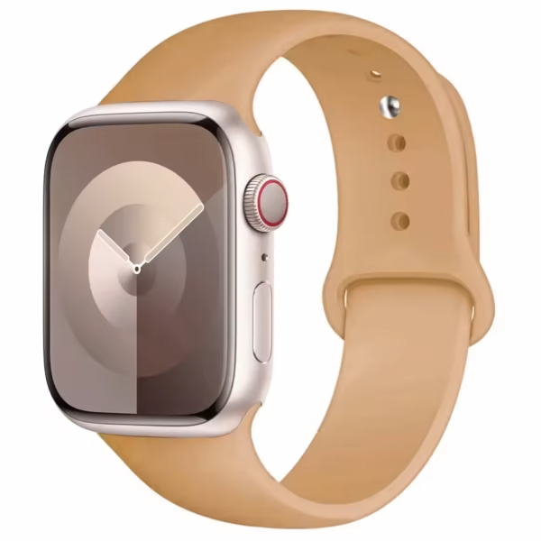 Bracelet sport en silicone pour Apple Watch 42mm 44mm 45mm - Noyer