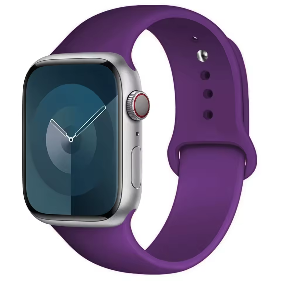 Silikon Sportarmband für Apple Watch 38mm 40mm 41mm - Tieflila