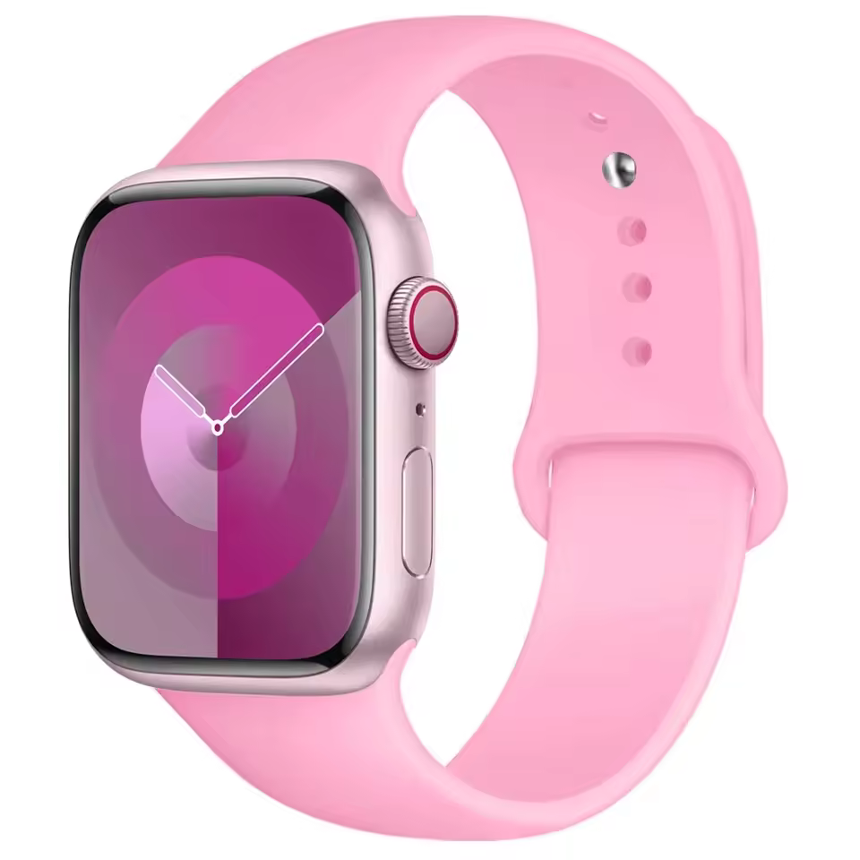 Silikonový sportovní řemínek pro Apple Watch 38mm 40mm 41mm - Růžová