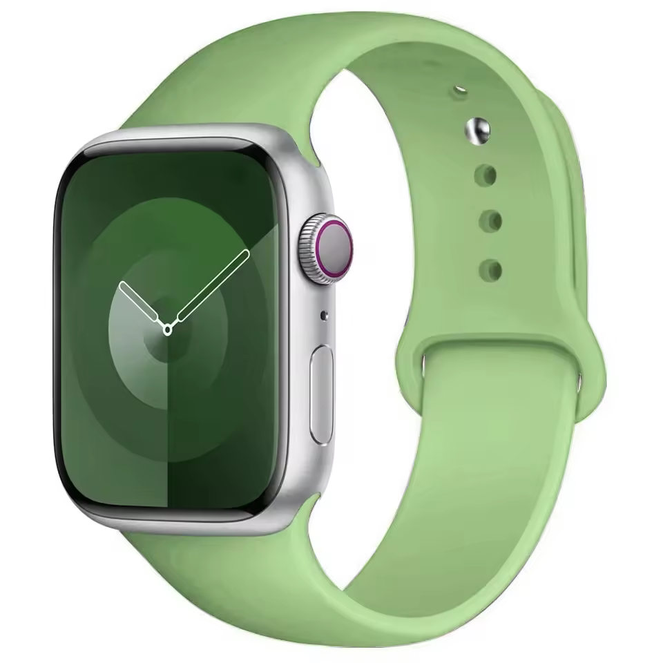 Correa deportiva de silicona para Apple Watch Series 12/11/10 46mm - Menta