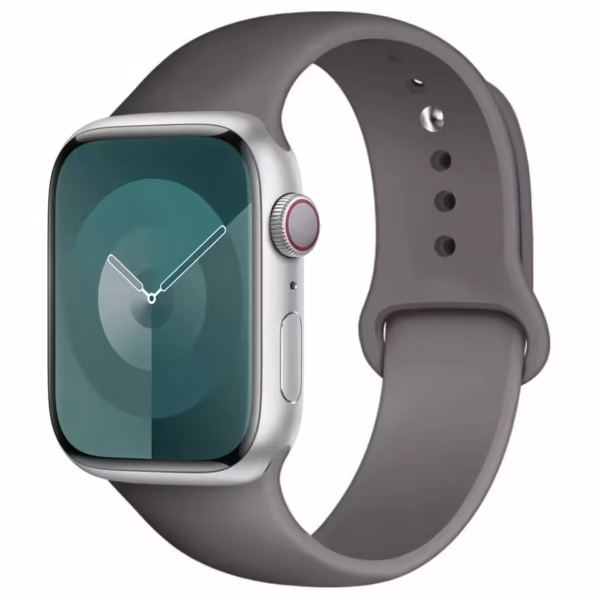 Bracelet sport en silicone pour Apple Watch Series 12/11/10 46mm - Marron cacao