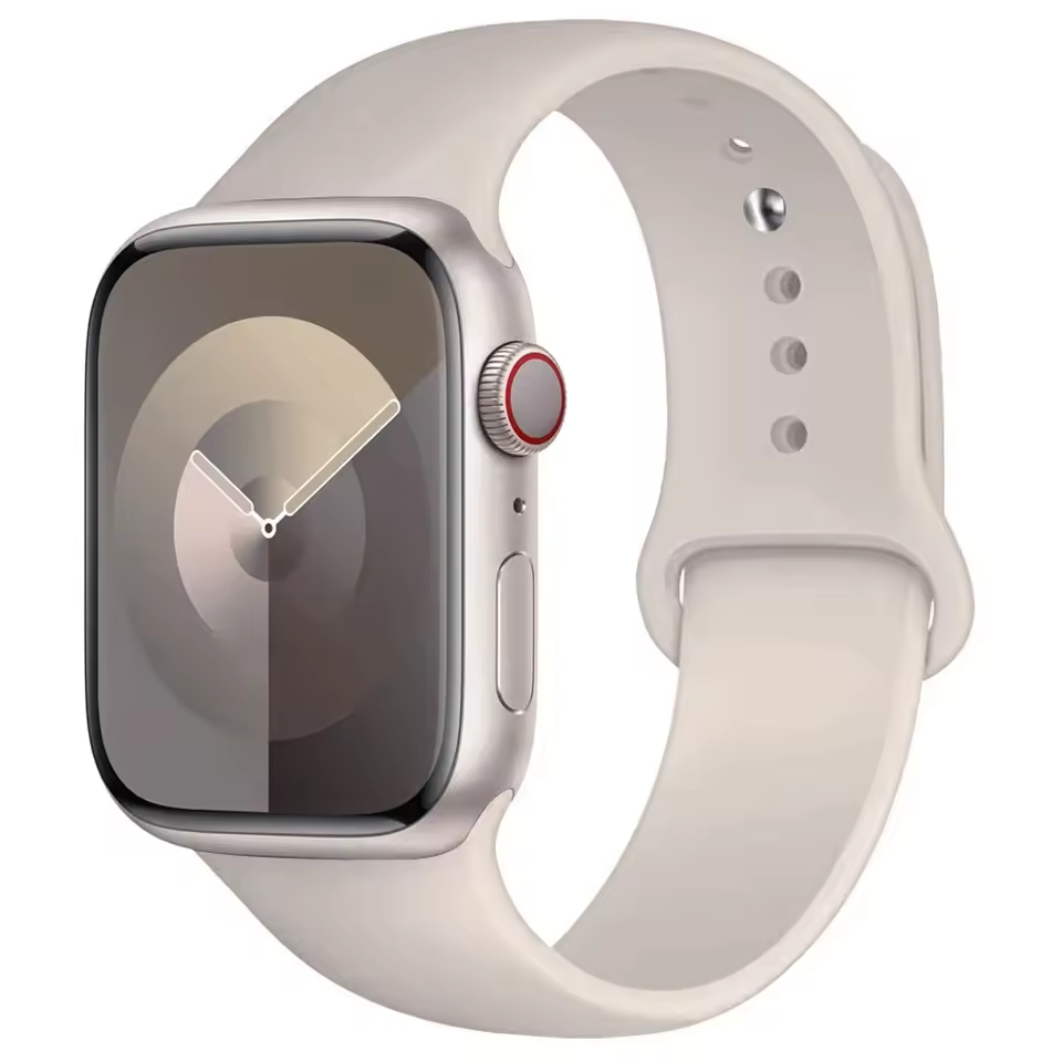 Correa deportiva de silicona para Apple Watch Series 12/11/10 46mm - Blanco estelar