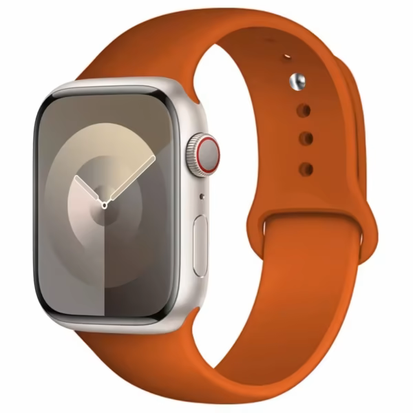 Correa deportiva de silicona para Apple Watch 42mm 44mm 45mm - Naranja