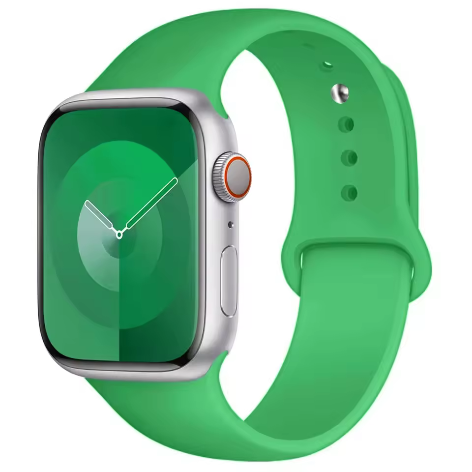 Silikonový sportovní řemínek pro Apple Watch 38mm 40mm 41mm - Světle zelená