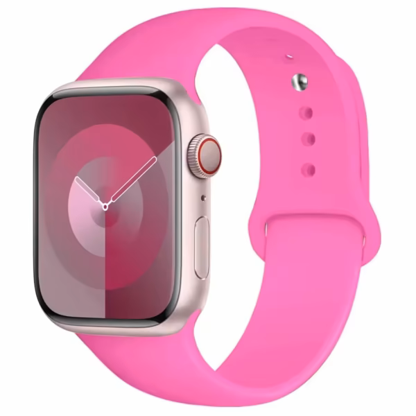 Correa deportiva de silicona para Apple Watch Series 12/11/10 46mm - Rosa Barbie