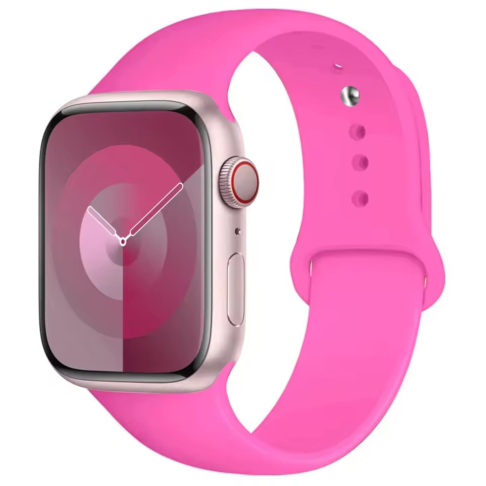 Correa deportiva de silicona para Apple Watch Series 12/11/10 46mm - Rosa Barbie